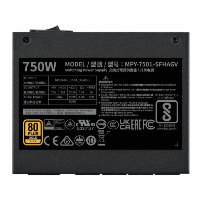 Cooler Master zdroj V750 SFX, 92mm, Plně modulární 80+ Go...