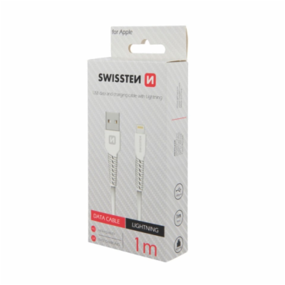Swissten datový kabel usb / lightning 1,0 m bílý