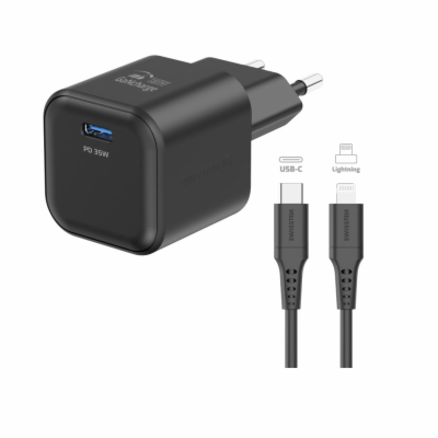 Swissten síťový adaptér gan 1x usb-c 35w power delivery č...