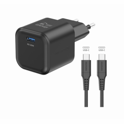 Swissten síťový adaptér gan 1x usb-c 20w power delivery č...