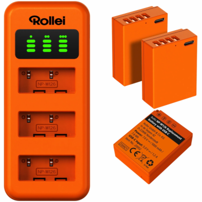 Rollei nabíjecí set NP-W126/ 3ks baterie a nabíječka