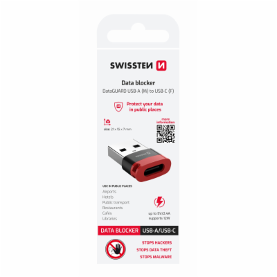 Swissten DataGuard USB-A / USB-C, černý