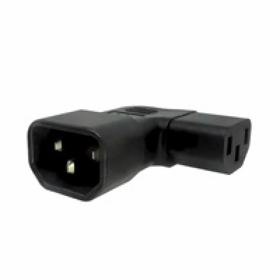 Adaptér úhlový na stranu IEC C13 na IEC C14 napětí 230V, 10A