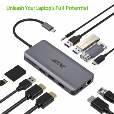 Acer HP.DSCAB.009  12v1 docking station/dongle USB-C: 2×U...