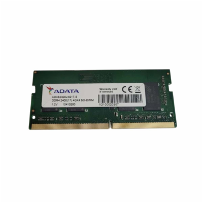ADATA 4GB DDR4 PC19200 2400MHz CL17 SODIMM Operační paměť...