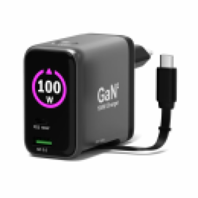 PORT CONNECT GaN2 síťová nabíječka, 2×USB-C PD + USB-A QC...