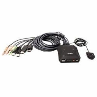 ATEN CS-22DP 2-portový USB DisplayPort KVM přepínač s vol...