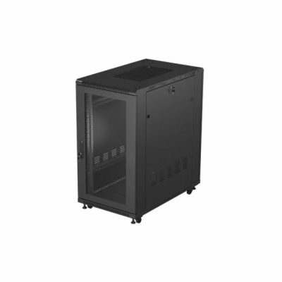 19" VOLNĚ STOJÍCÍ RACKOVÁ SKŘÍŇ 22U 600X1000 ČERNÉ PERFOR...