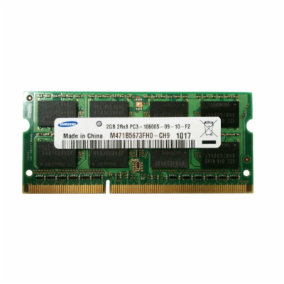 Samsung 2GB DDR3 PC10600 1333MHz SODIMM CL9 Malá DDR3 pam...