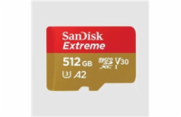 SanDisk micro SDXC karta 512GB Extreme (190 MB/s Class 10, UHS-I U3 V30) + adaptér