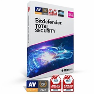 Bitdefender Total Security - 5 zařízení na 1 rok - elektr...