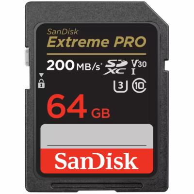 SanDisk SDXC karta 64GB Extreme PRO (200 MB/s Class 10, U...