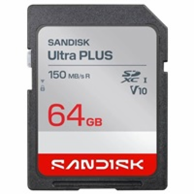 Sandisk Ultra PLUS SDXC karta 64GB UHS-I, V10, U1, C10, (...