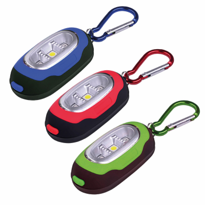 Solight LED svítilna s karabinou, 30lm, COB LED, 2x CR203...