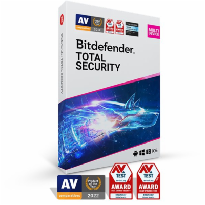 Bitdefender Total Security - 10 zařízení na 3 roky - elek...