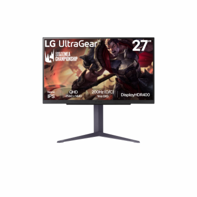 LG UltraGear/27GS85Q-B/27"/IPS/QHD/180Hz/1ms/Black/2R