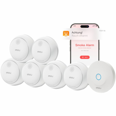 Imou chytrý detektor kouře ZSM1 kit6/ alarm + 6x detektor...