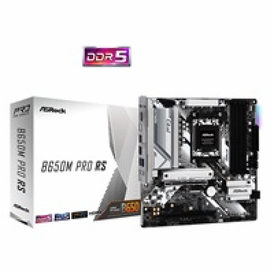 ASRock MB Sc AM5 B650M PRO RS, AMD B650, 4xDDR5, 1xDP, 1x...