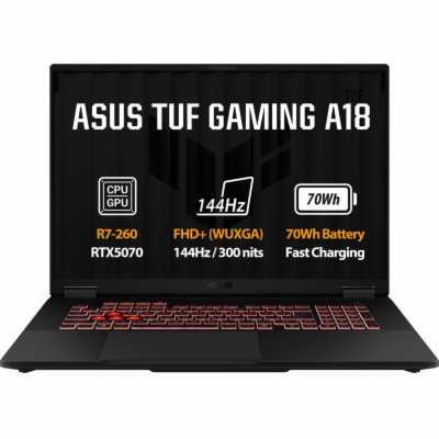 ASUS TUF Gaming A18 - Ryzen 7 260/16GB/512GB SSD/RTX 5070...