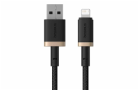Baseus Rychlonabíjecí kabel Dura USB/Lightning 1m 2.4A černo zlatý