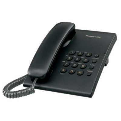 Panasonic KX-TS500 - jednolinkový telefon, černý