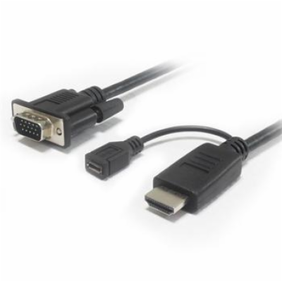 PremiumCord Kabelový převodník HDMI na VGA s napájecím mi...