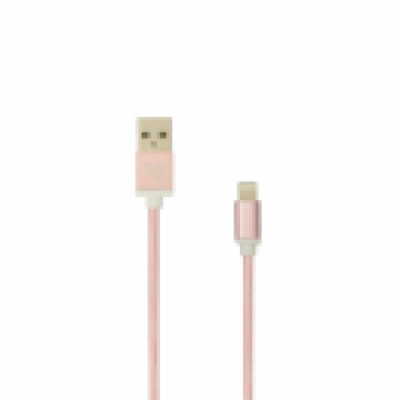 SBOX kabel iPhone/8pin M/M, 1,5m, blistr, růžovo-zlatá