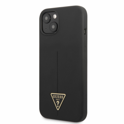 Guess Silicone Line Triangle Zadní Kryt pro iPhone 13 Bla...
