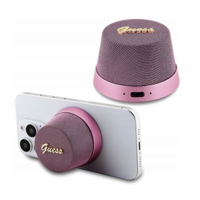 Guess Bluetooth Speaker Stand Pink Magnetic Script Metal ...