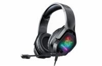 DeTech Herní sluchátka Onikuma X4, mikrofon a LED podsvícení, černá Designová herní sluchátka s mikrofonem, LED podsvícením, drátová, s funkcí redukce šumu pro PC/PS4/XBOX