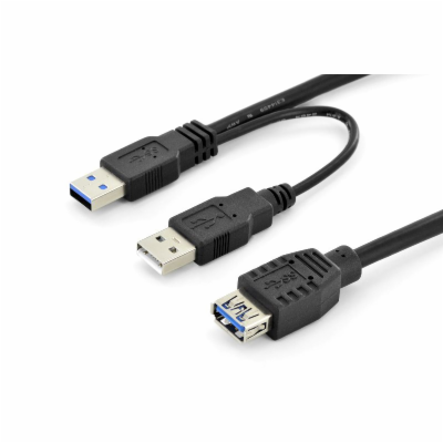 Ednet Kabelový adaptér USB 3.0 typ Y,  2xA - M/M/F, 0,3 m...