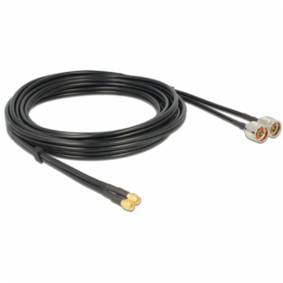Delock anténní kabel N Plug > SMA Plug dvojitý kabel RG-5...