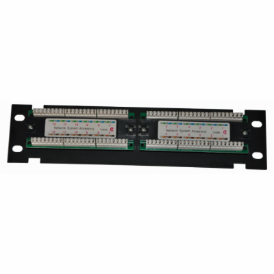 Patch panel 10“ UTP cat6, 12portů