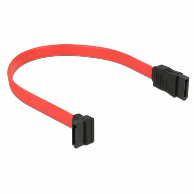 Delock kabel SATA 22cm nahoru/přímý červený