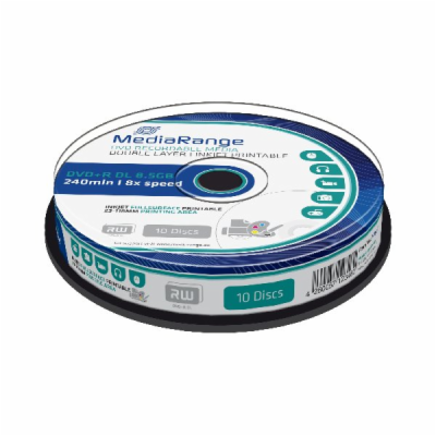DVD+R MediaRange 8,5 GB 8x Double Layer Printable (10pack)
