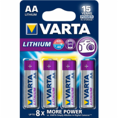 Baterie Varta 6106, AA/R06 lithium Blistr(4)
