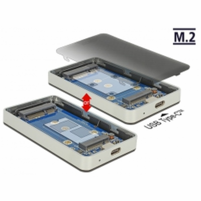 Delock Externí pouzdro M.2 Key B 42 mm / mSATA SSD > USB ...