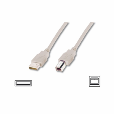 Digitus Připojovací kabel USB 2.0, typ A - B M / M, 1,8 m...