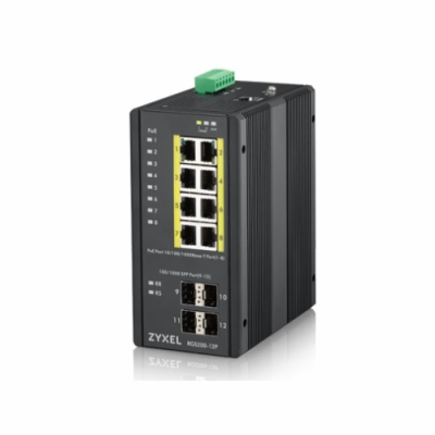 Zyxel RGS200-12P, 12-port Gigabit WebManaged switch: 8x G...