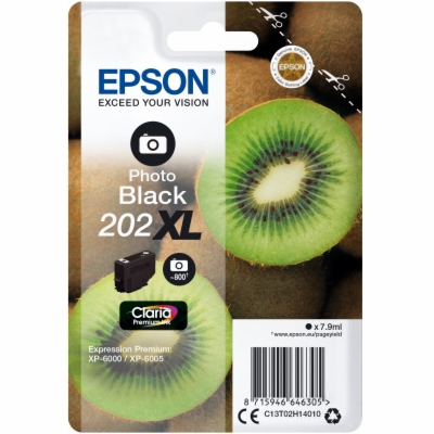 EPSON ink čer Singlepack "Kiwi" Photo Black 202XL Claria ...