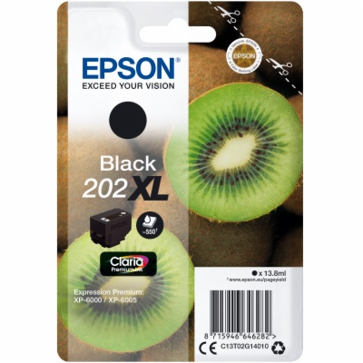 Epson inkoustová náplň/ T02G1/ Singlepack/ Black 202XL/ P...