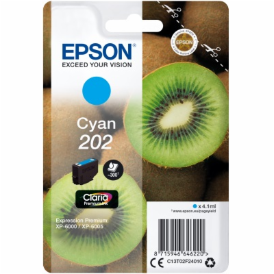 EPSON ink bar Singlepack "Kiwi" Cyan 202 Claria Premium I...