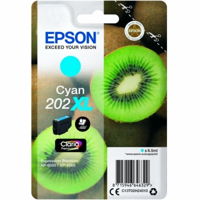 EPSON ink bar Singlepack "Kiwi" Cyan 202XL Claria Premium...