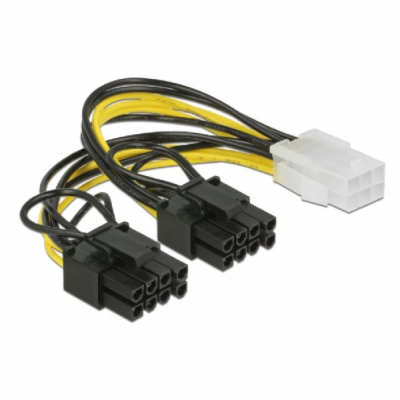 Delock PCI Express napájecí kabel 6 pin samice > 2 x 8 pi...