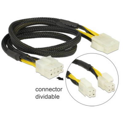 Delock Extension Cable Power 8 pin EPS male (2 x 4 pin) >...