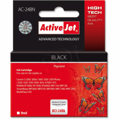 Activejet AC-24BN ink for Canon printer; Canon BCI-24Bk r...