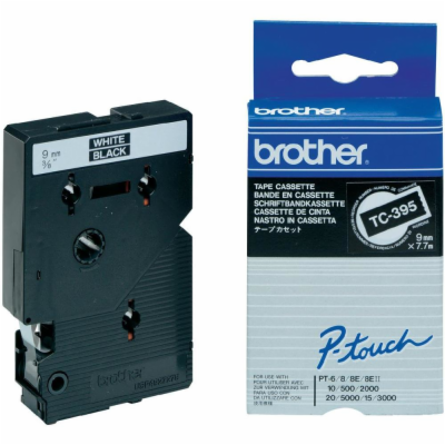 Brother - TC-395 černá / bílá (9mm)