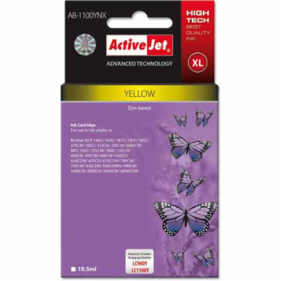 ActiveJet inkoust Brother LC-1100Y, 15 ml,  new AB-1100YN...