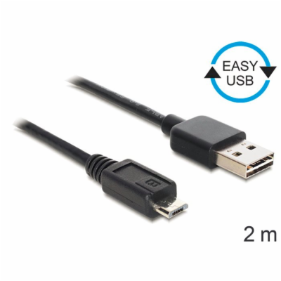 Delock kabel EASY-USB 2.0-A samec > USB 2.0 micro-B samec...