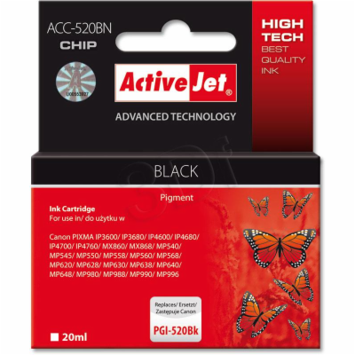 ActiveJet inkoust Canon PGI-520Black (WITH CHIP)     ACC-...